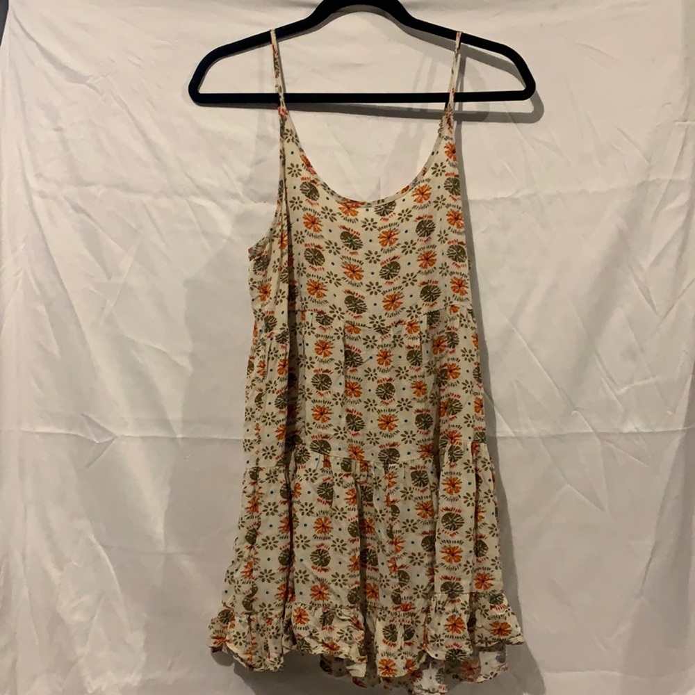 Flower patterned spaghetti strap dress
